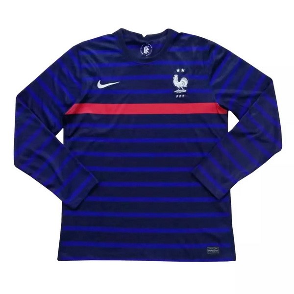 Heimtrikot Thailand Frankreich ML 2020 Blau Günstige Fußballtrikots